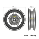 Jante avant Xiaomi Scooter 5 / Pro 5 / Max 5 / Navee GT3 / Navee GT3 Max dimensions