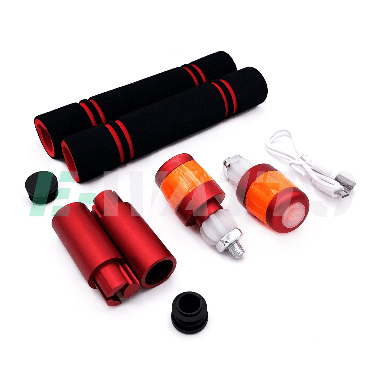 Extensions de poignées clignotants Xiaomi m365, Pro, 2, 3, 1S, Essential rouge